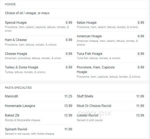 Andali's Family Restaurant - Leesport, PA menu_pic