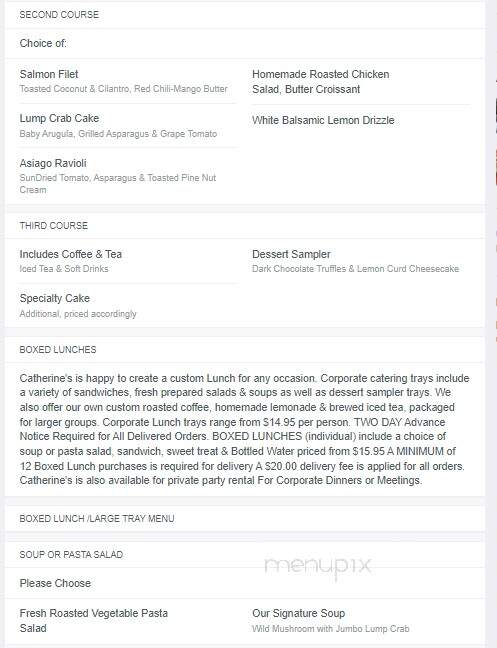 Catherine's Restaurant - Kennett Square, PA menu_pic