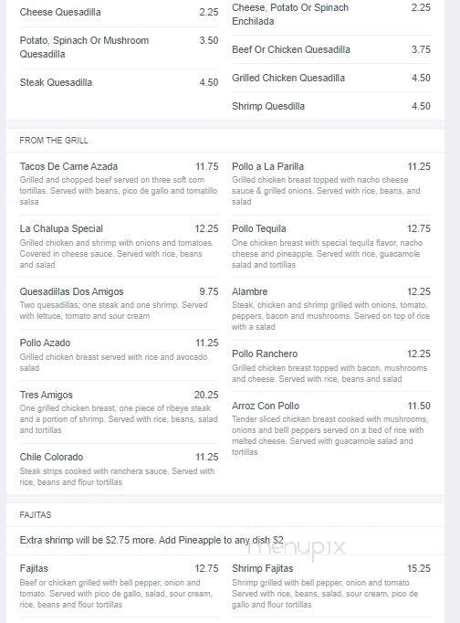 La Chalupa - Lancaster, SC menu_pic