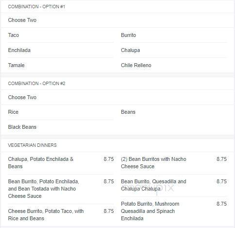 La Chalupa - Lancaster, SC menu_pic