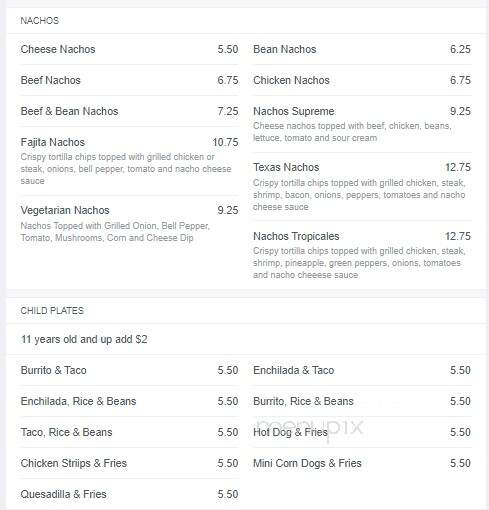 La Chalupa - Lancaster, SC menu_pic