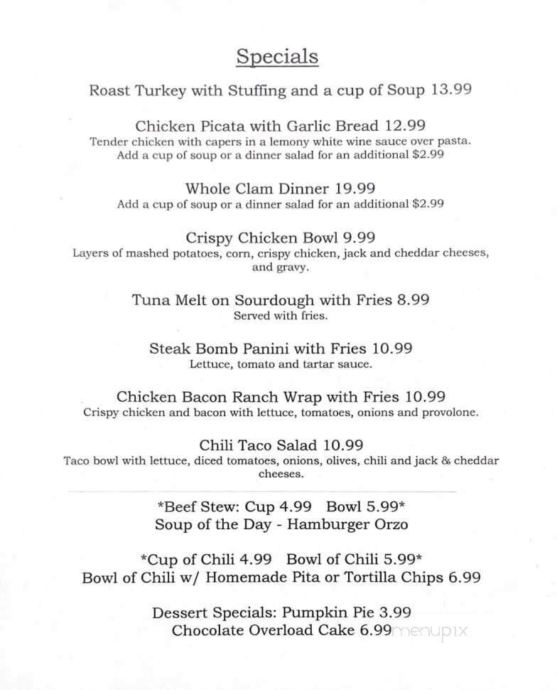 L B's Family Restaurant - North Grosvenordale, CT menu_pic