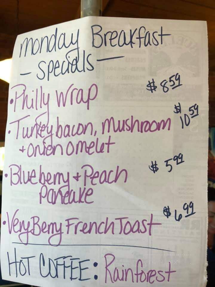 Bill's Bread & Breakfast - Putnam, CT menu_pic
