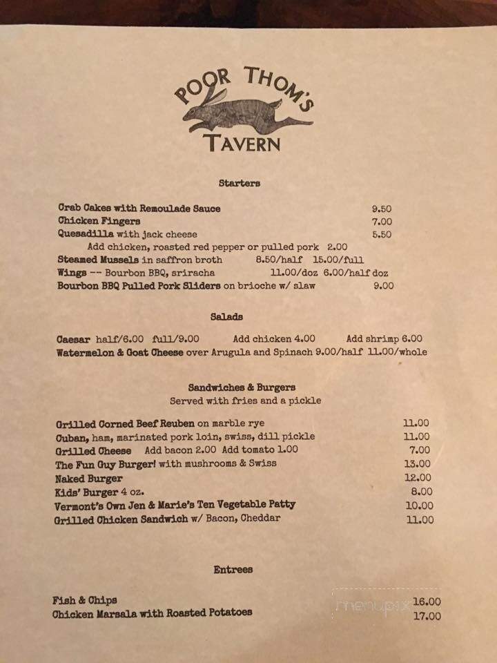 Poor Thom's Tavern - Plainfield, NH