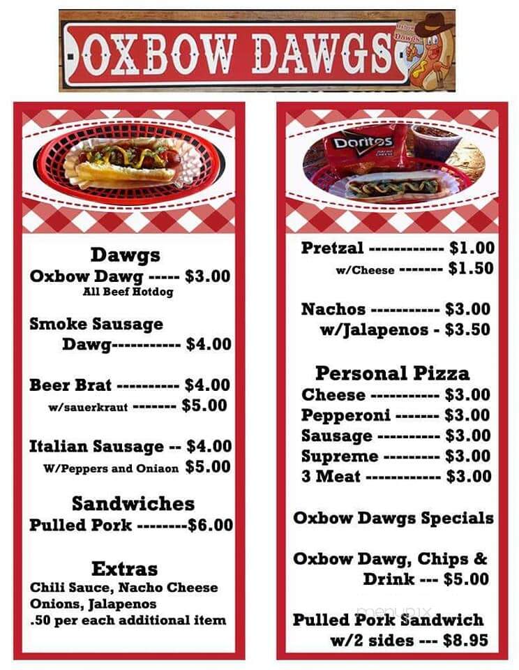 The Oxbow Saloon - Payson, AZ menu_pic