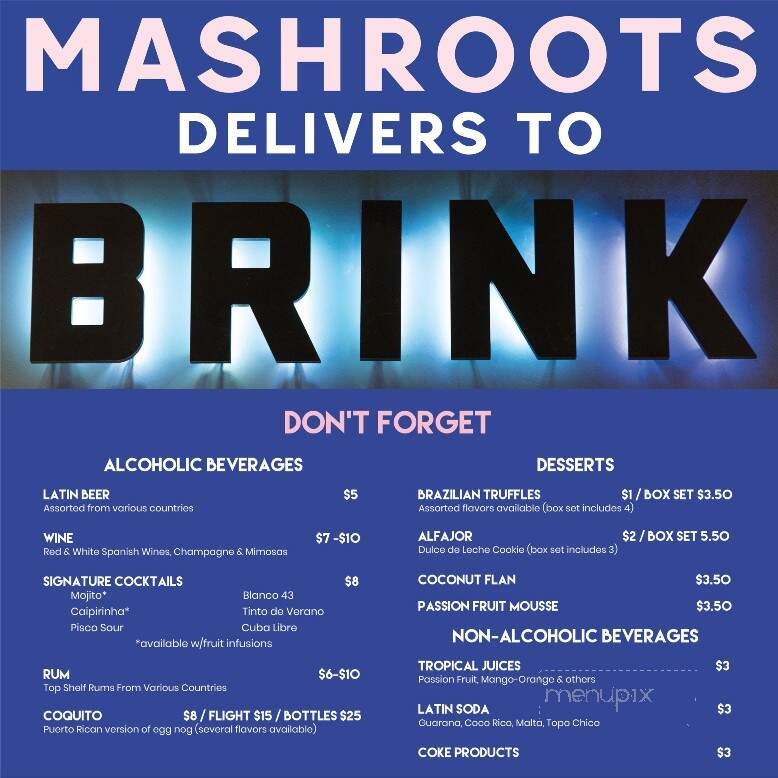Brink Brewing - Cincinnati, OH menu_pic