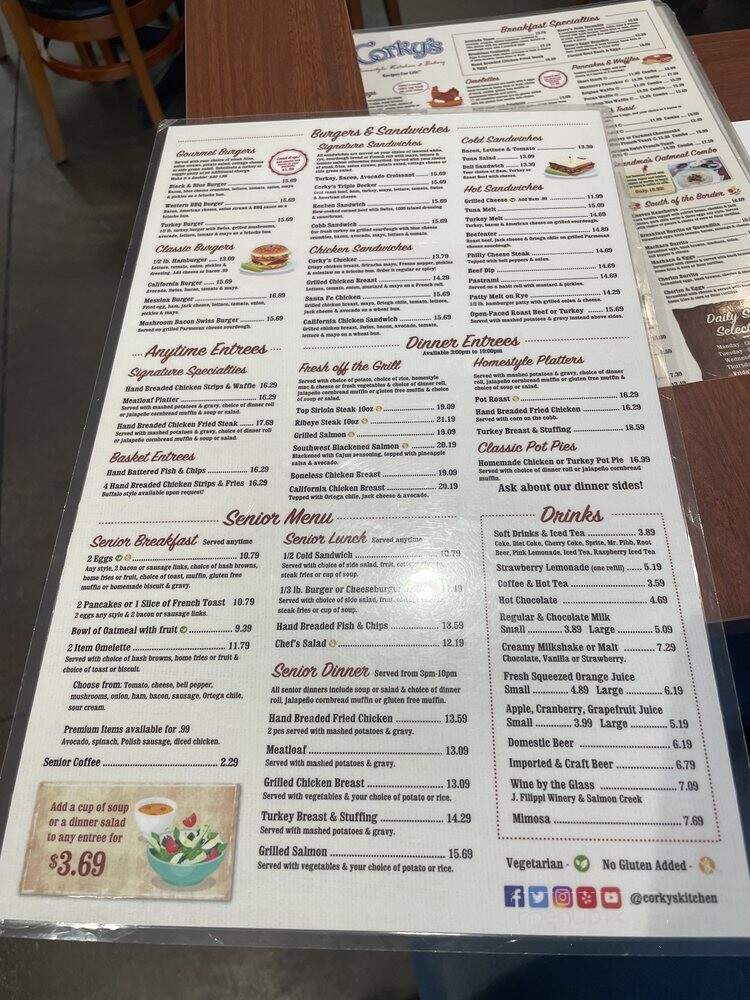 Corky's Kitchen & Bakery - Perris, CA menu_pic