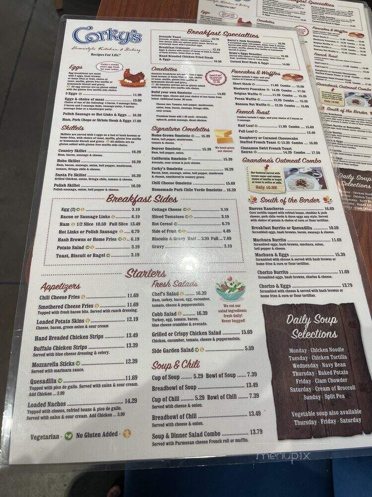 Corky's Kitchen & Bakery - Perris, CA menu_pic
