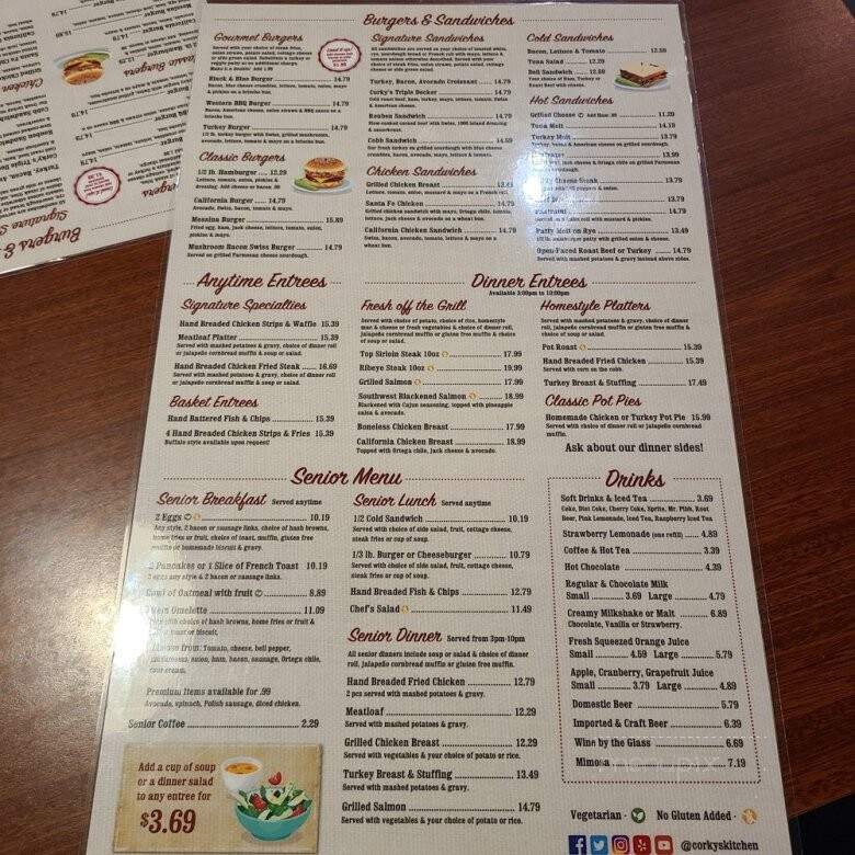 Corky's Kitchen & Bakery - Perris, CA menu_pic