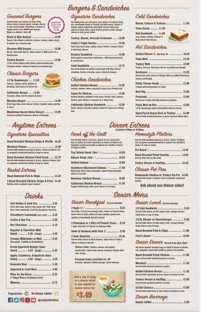Corky's Kitchen & Bakery - Perris, CA menu_pic
