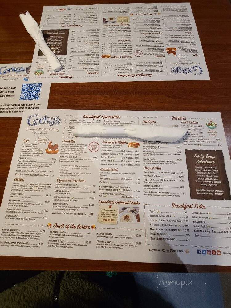 Corky's Kitchen & Bakery - Perris, CA menu_pic