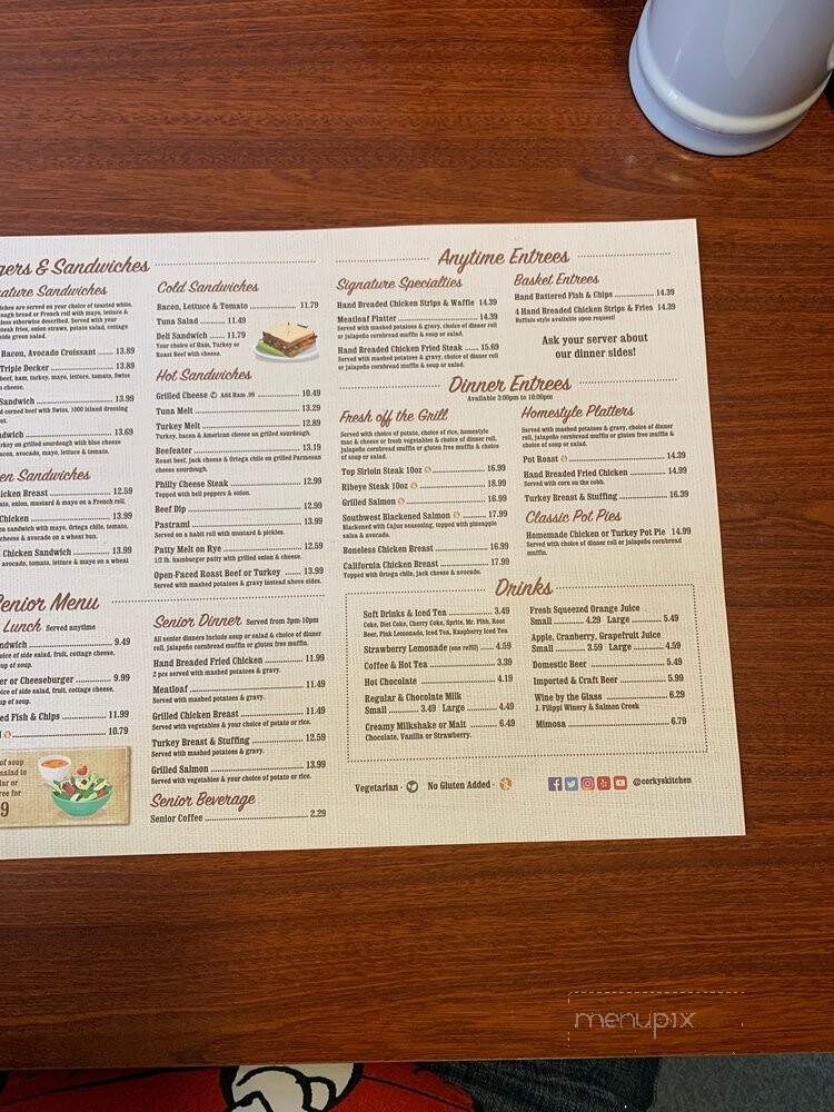 Corky's Kitchen & Bakery - Perris, CA menu_pic