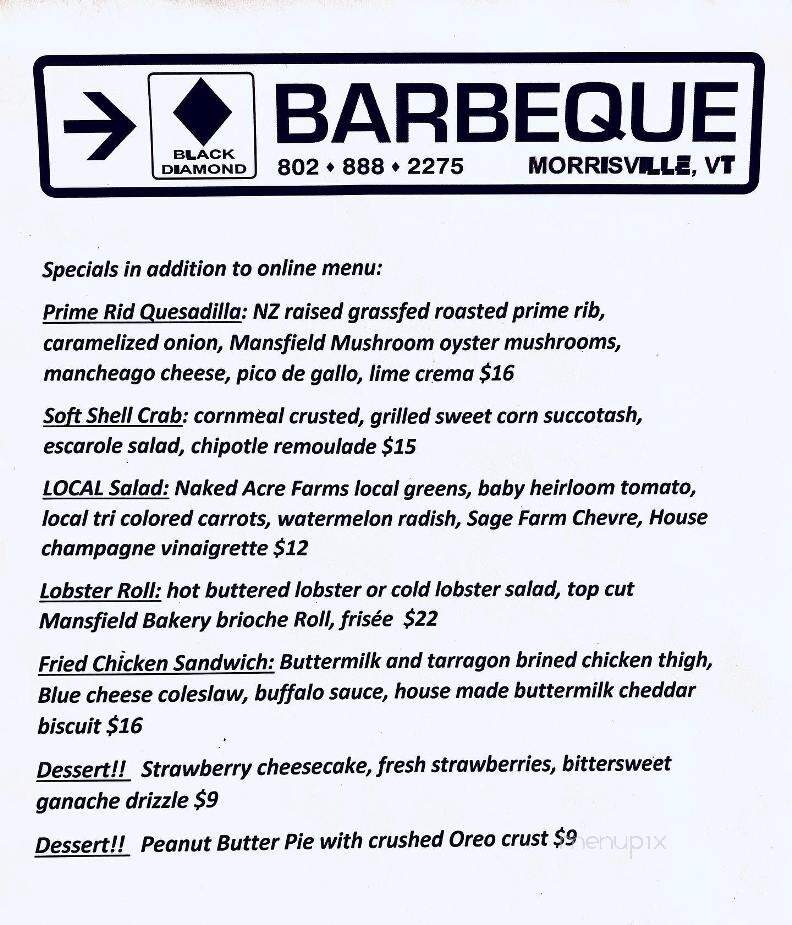 Black Diamond Barbeque Catering - Morristown, VT