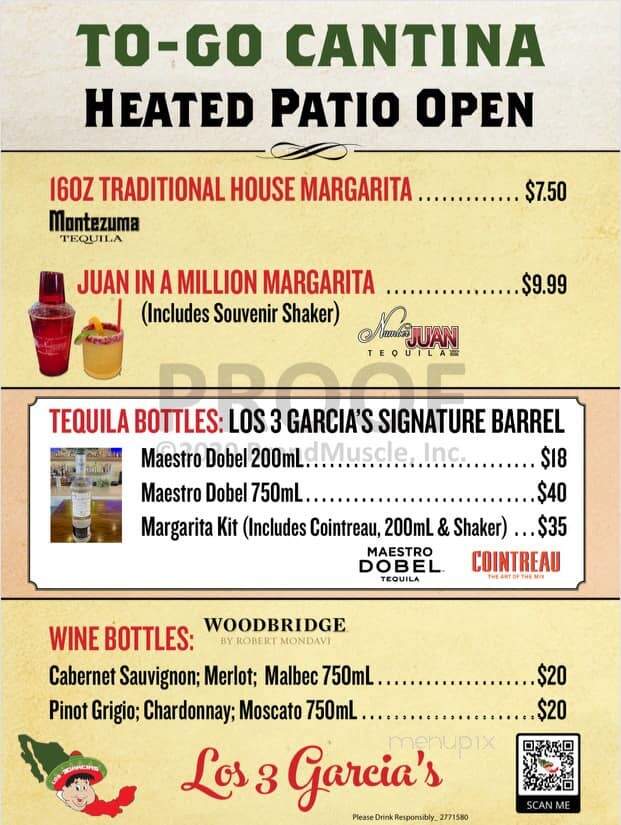 Los 3 Garcias Mexican Restaurant - Arvada, CO menu_pic