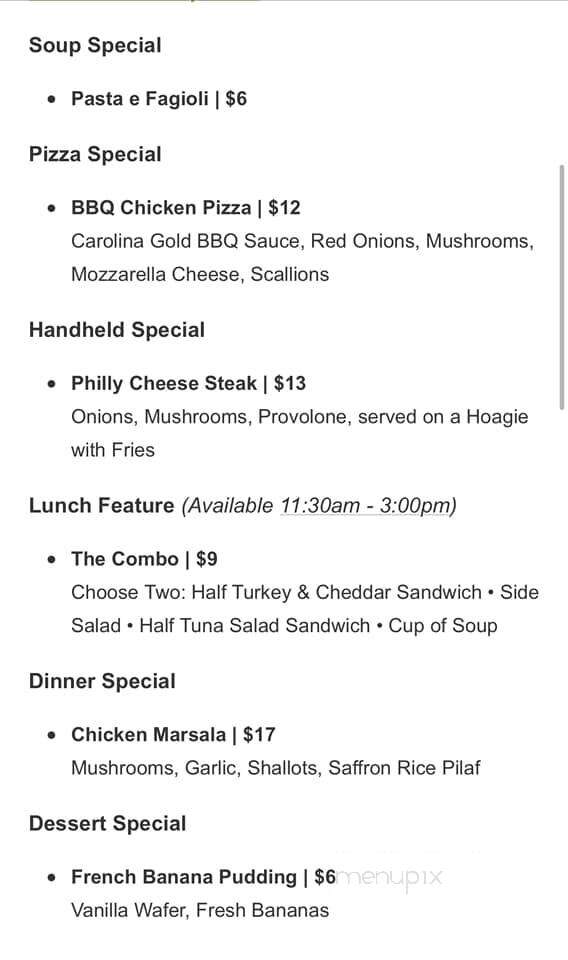 The Foundry - Denver, NC menu_pic