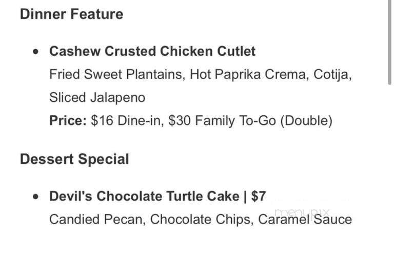 The Foundry - Denver, NC menu_pic