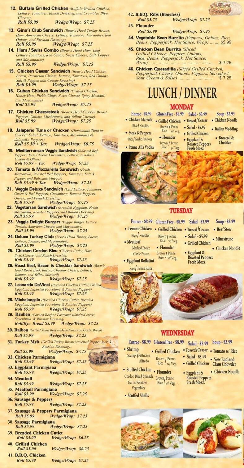 Gino's Grab n Go - Carmel, NY menu_pic
