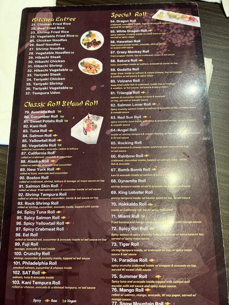 Sushi Bomb - Pittsburgh, PA menu_pic