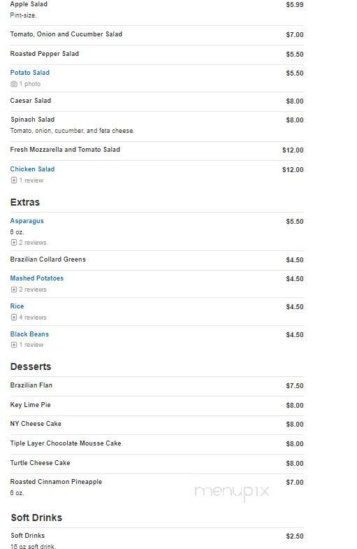Rio De Brazil Steakhouse - Johnson City, TN menu_pic