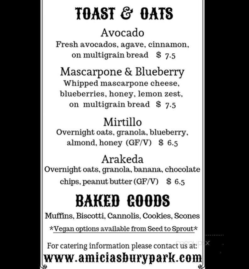 Amici Gelato & Caffe - Asbury Park, NJ menu_pic