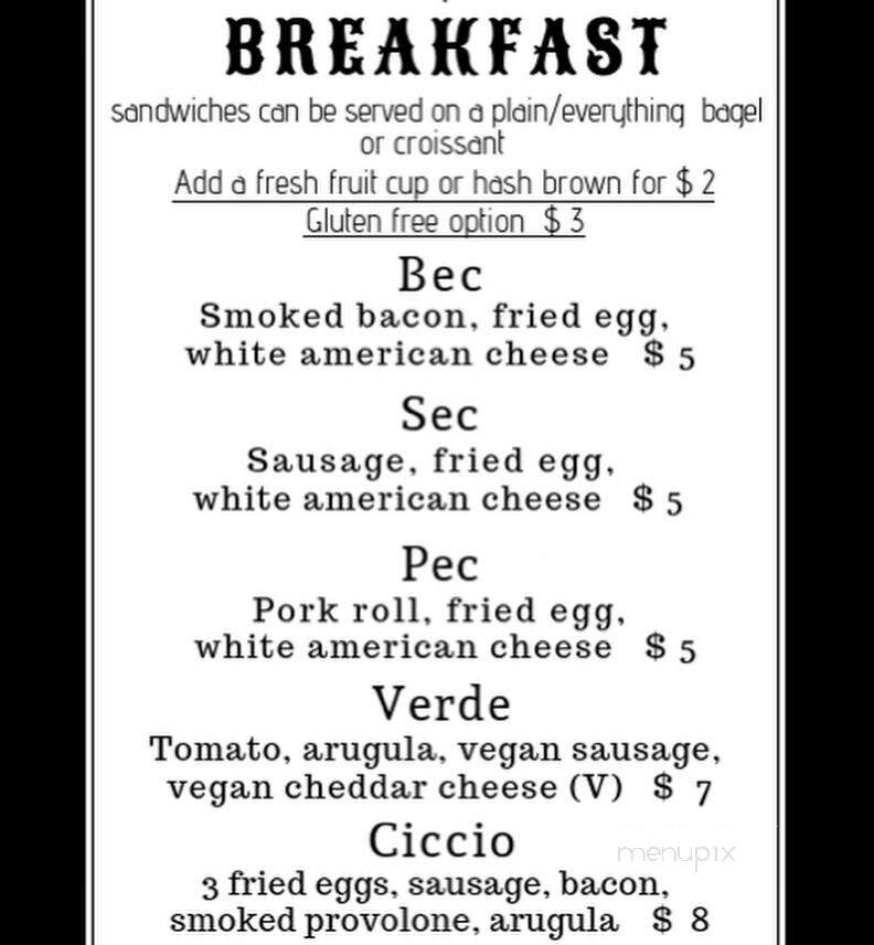 Amici Gelato & Caffe - Asbury Park, NJ menu_pic
