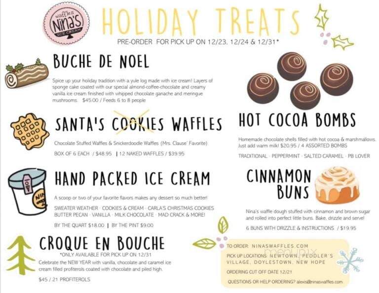 Nina's Waffles & Ice Cream - Newtown, PA menu_pic