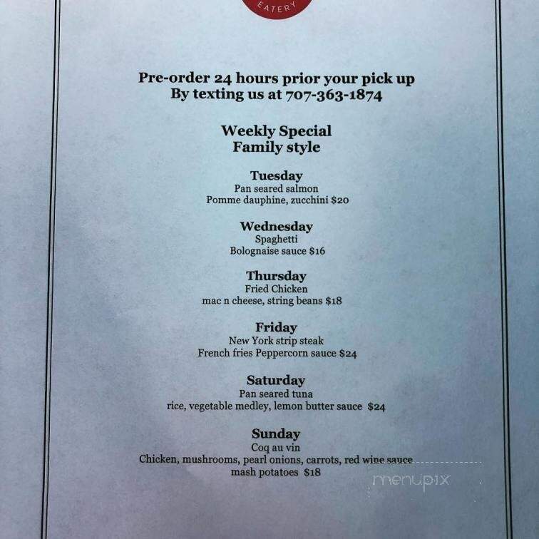Nicolas Eatery - Malibu, CA menu_pic