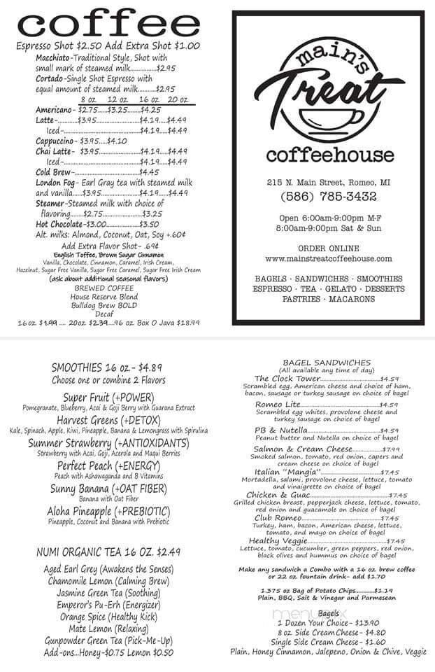 Mains Treat Coffeehouse - Romeo, MI