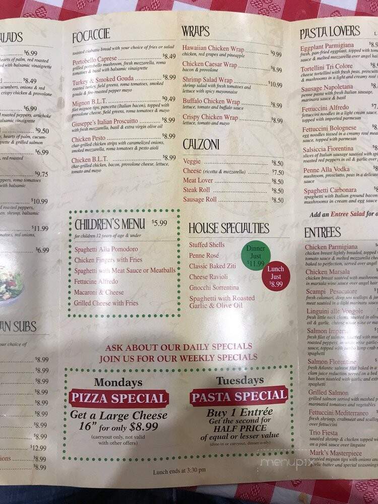 Giuseppe's Italian Restaurant - Essex, MD
