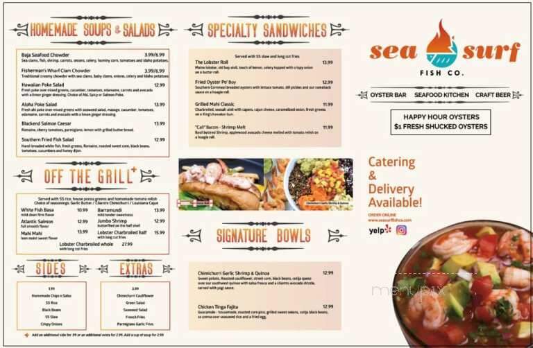 Seasurf Fish Co - Yorba Linda, CA menu_pic