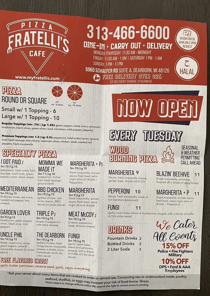 Fratellis Pizza Cafe - Dearborn, MI