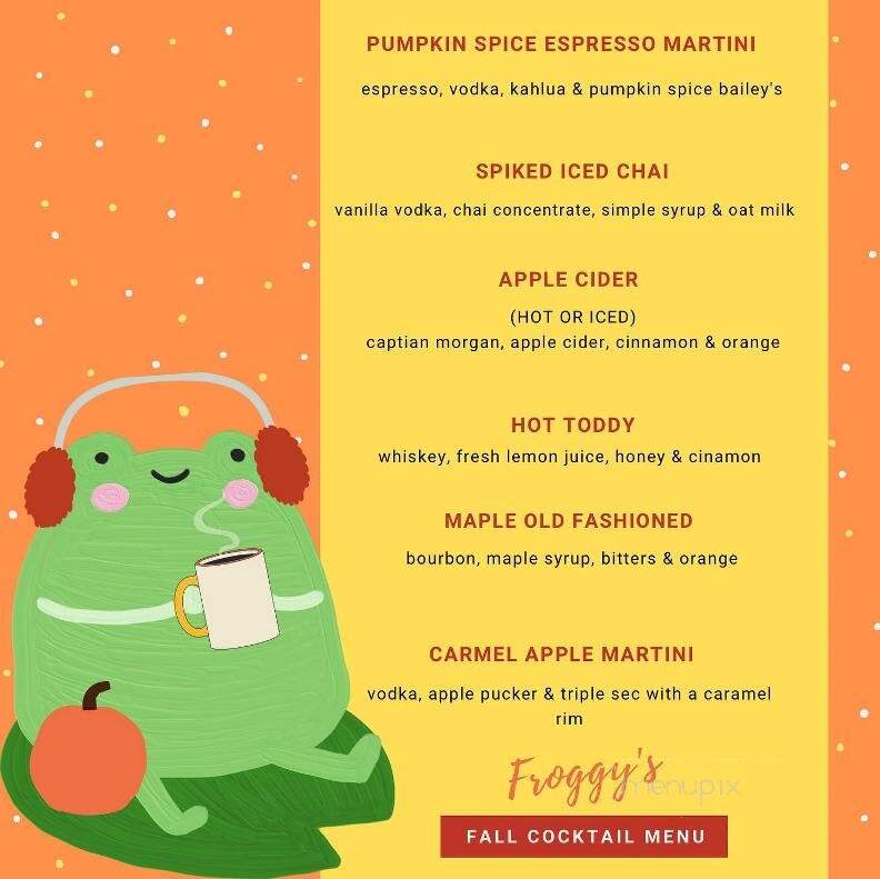 Froggy's Bar - Pittsburgh, PA menu_pic