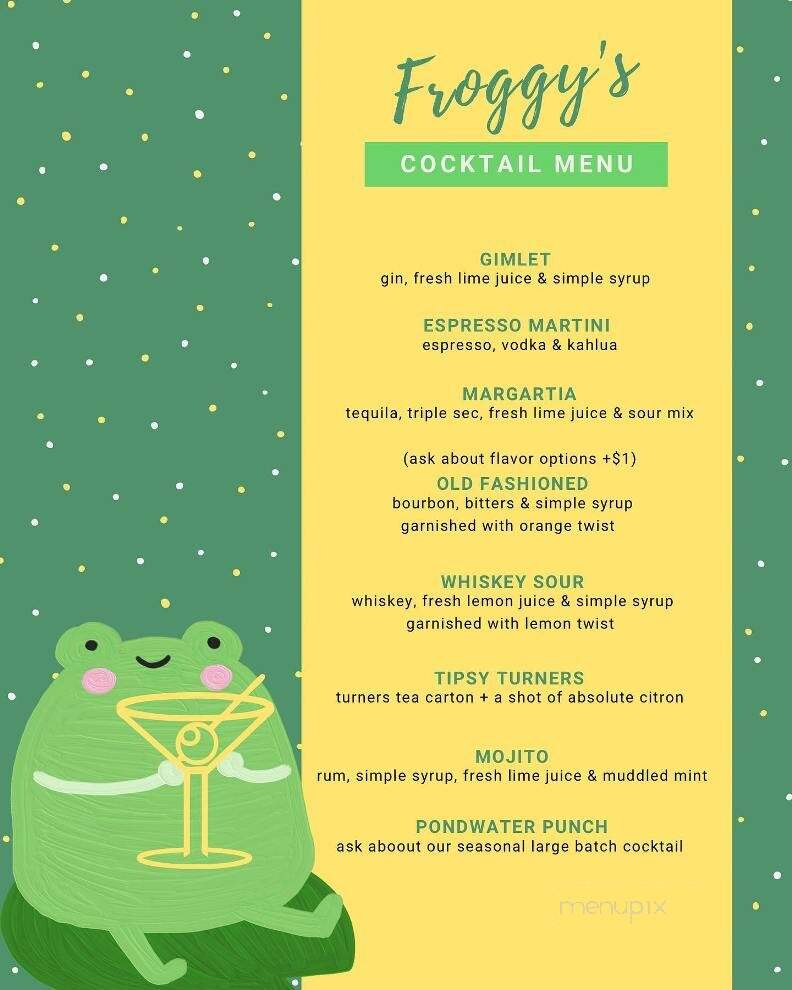 Froggy's Bar - Pittsburgh, PA menu_pic