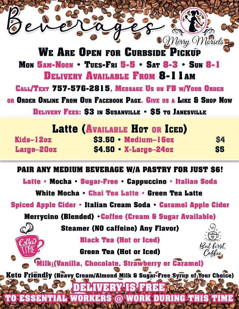 Merry Morsels - Susanville, CA menu_pic