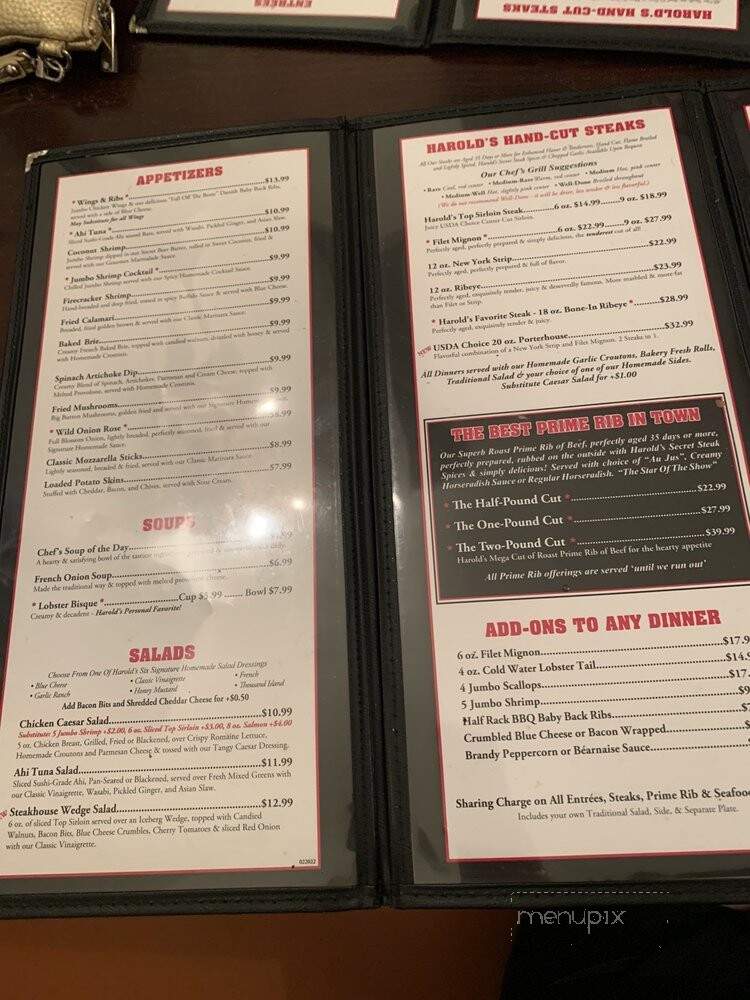 Harold Seltzers Steakhouse - Clearwater, FL menu_pic