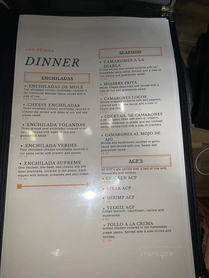 Los Primos Mexican Restaurant - Hampstead, NC menu_pic