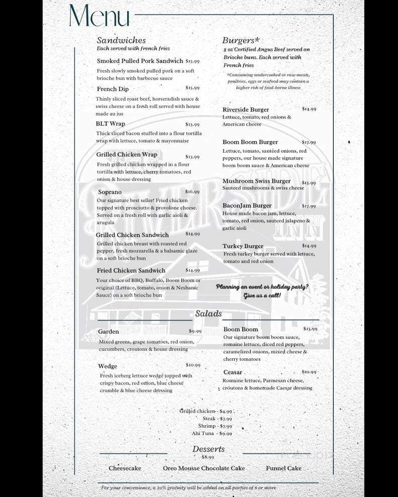 Riverside Inn - Neshanic Station, NJ menu_pic