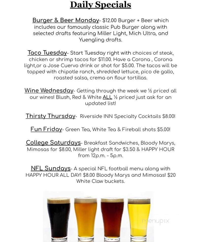 Riverside Inn - Neshanic Station, NJ menu_pic