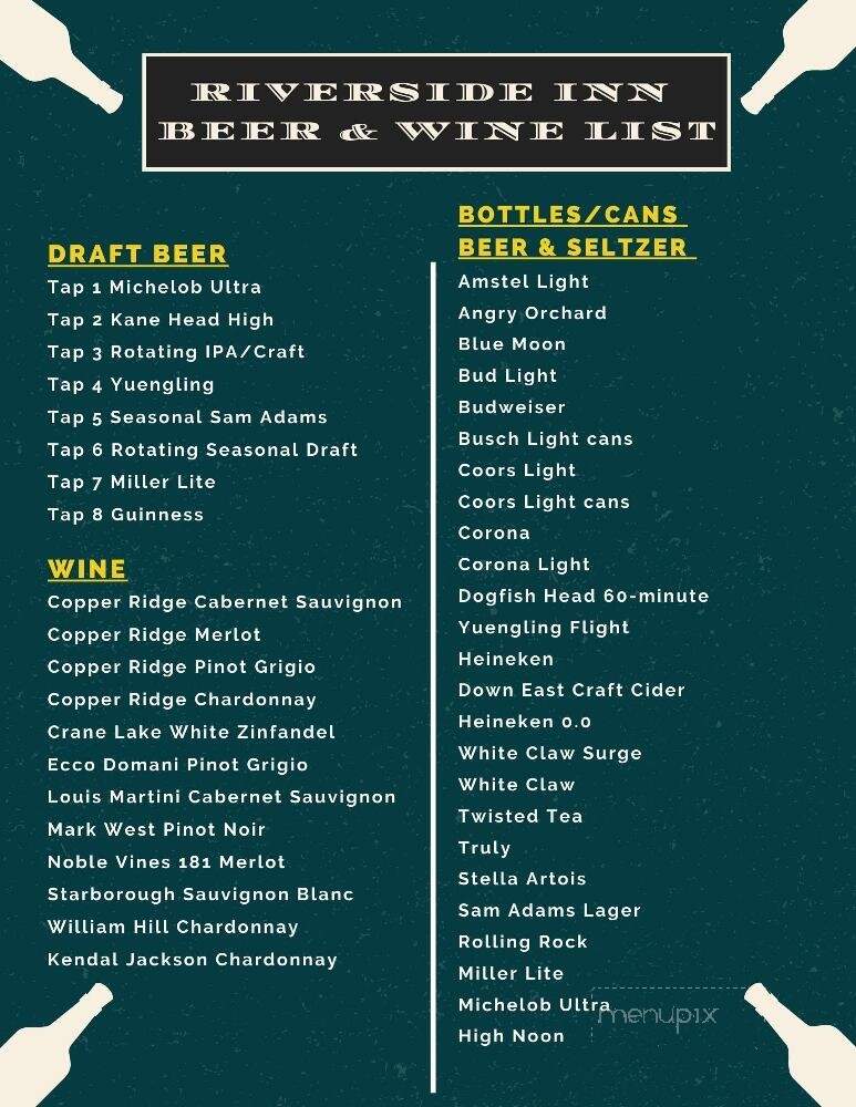 Riverside Inn - Neshanic Station, NJ menu_pic