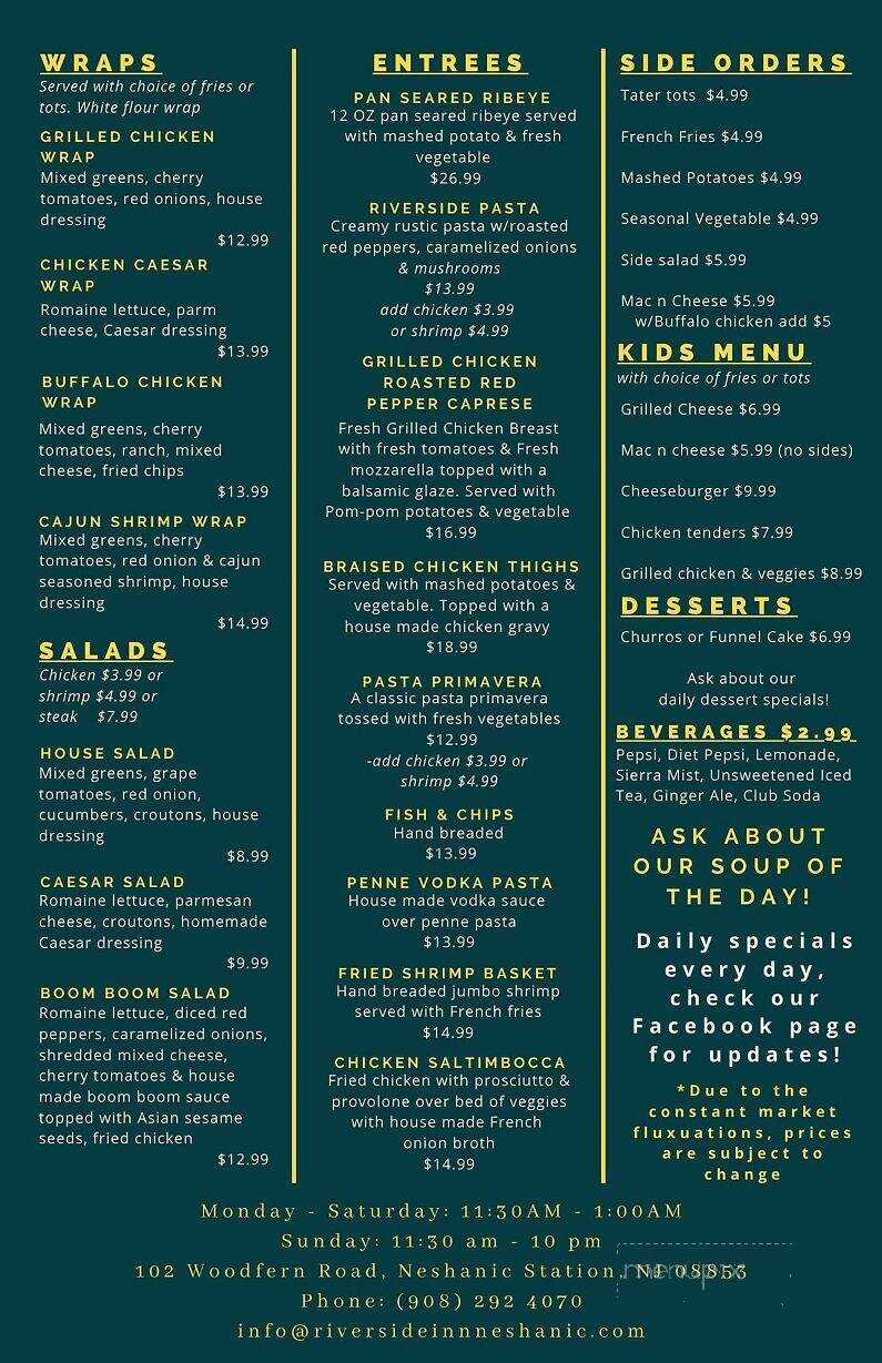 Riverside Inn - Neshanic Station, NJ menu_pic