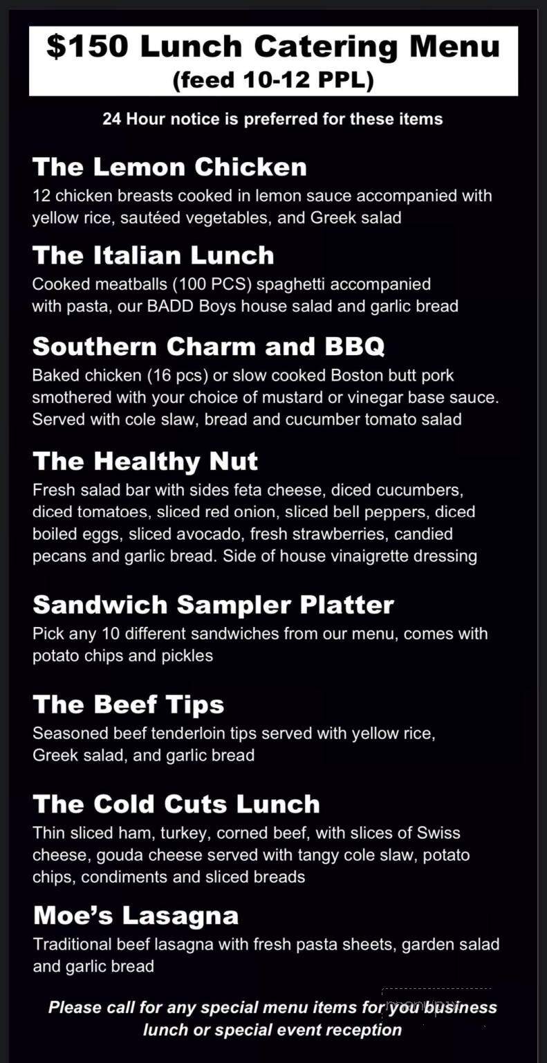 Badd Boys Cafe - Columbia, SC menu_pic