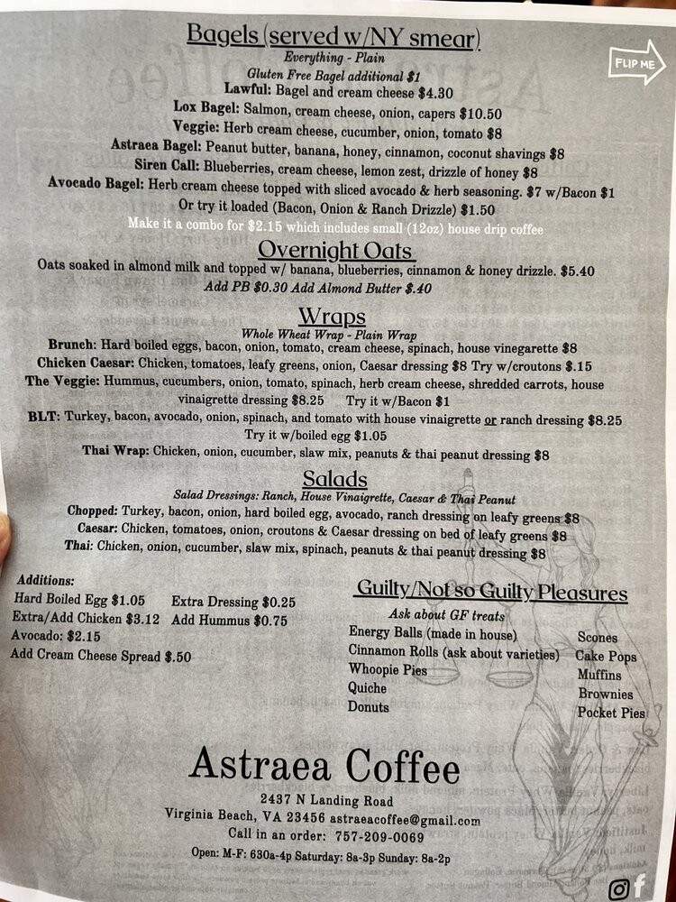 Astraea Coffee - Virginia Beach, VA menu_pic