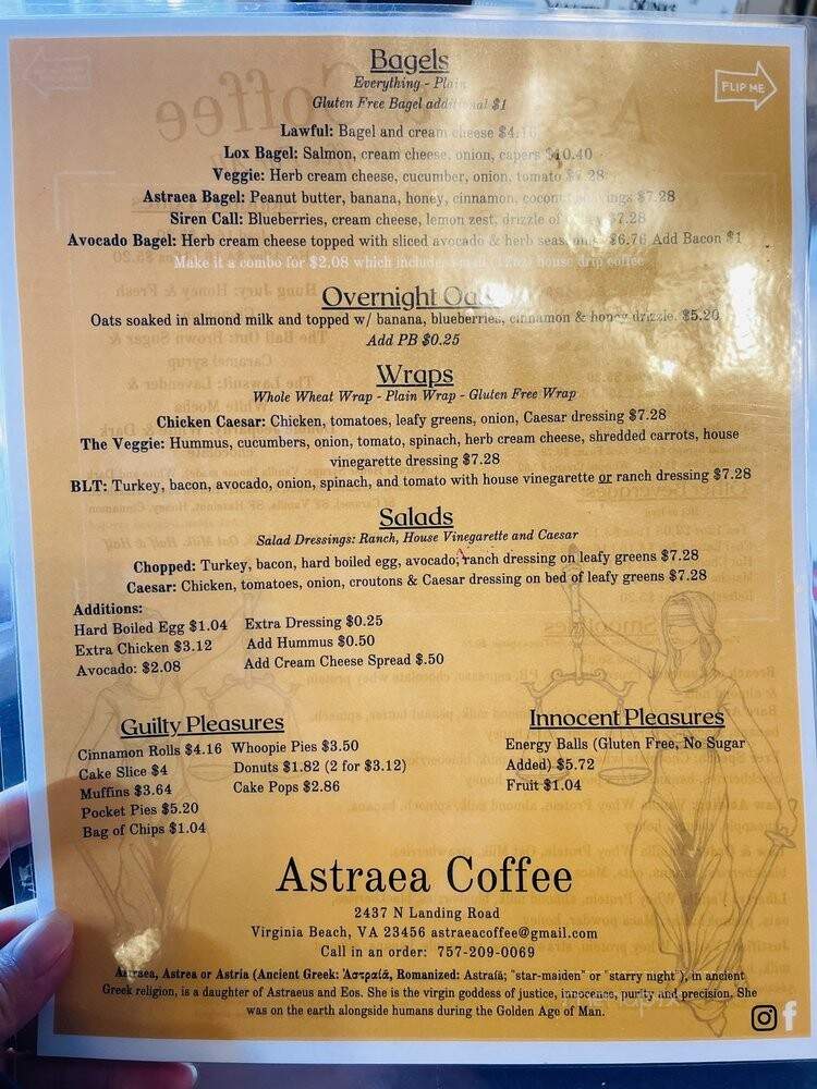 Astraea Coffee - Virginia Beach, VA menu_pic