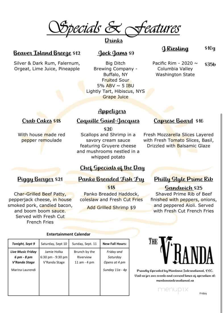 The V'Randa - Grand Island, NY menu_pic
