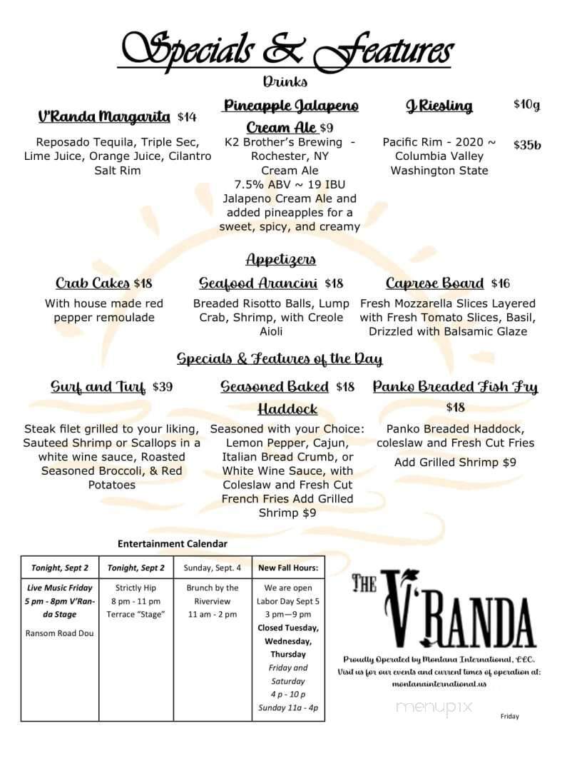 The V'Randa - Grand Island, NY menu_pic