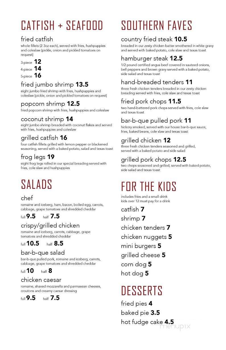 Johnson's Fish House and Diner - Wynne, AR menu_pic