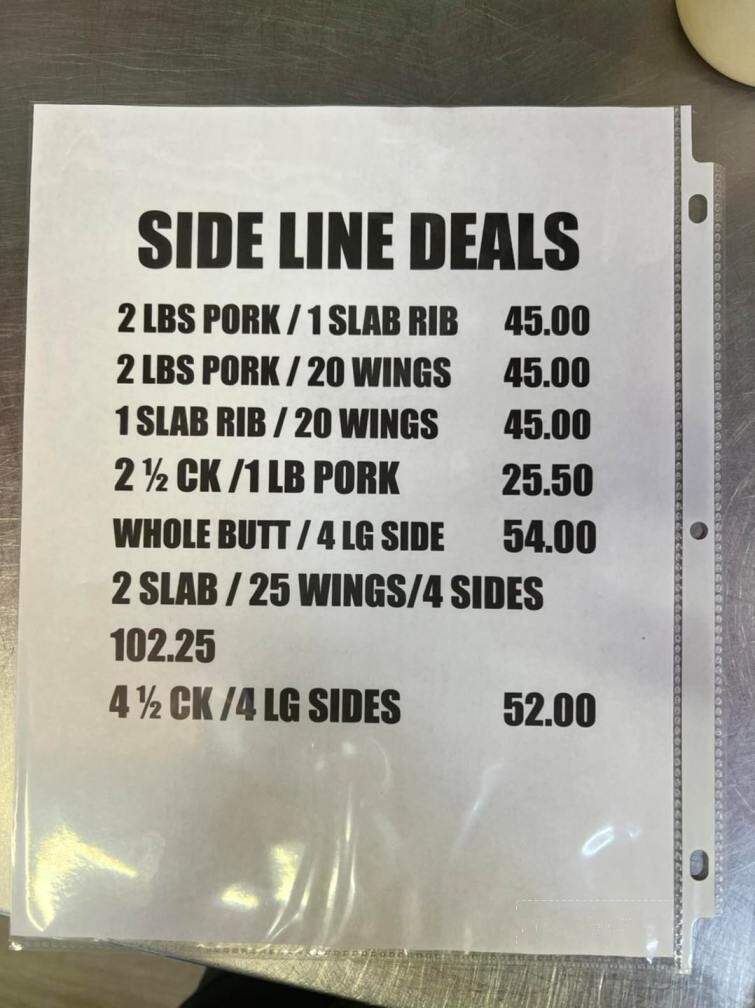 Mookie's Smokehouse - Winfield, AL menu_pic