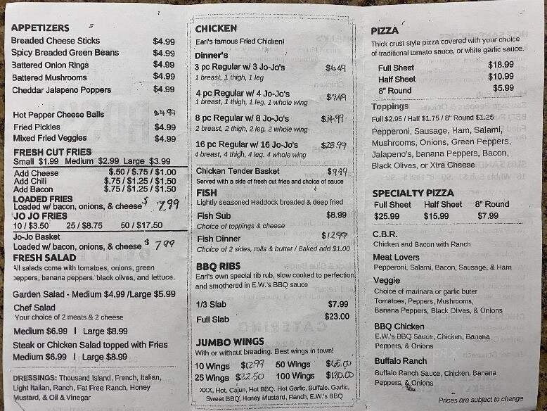 Ross' Eatery & Pub - Lordstown, OH menu_pic