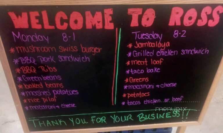 Ross' Eatery & Pub - Lordstown, OH menu_pic