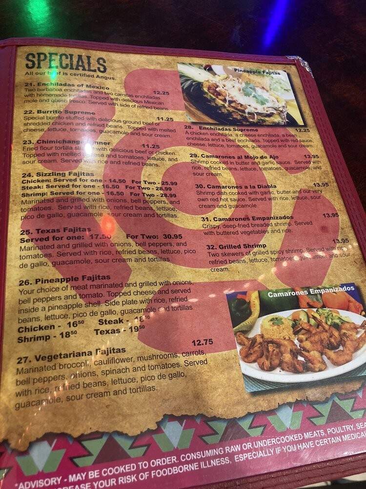 Sabor A Mexico - Fairburn, GA menu_pic